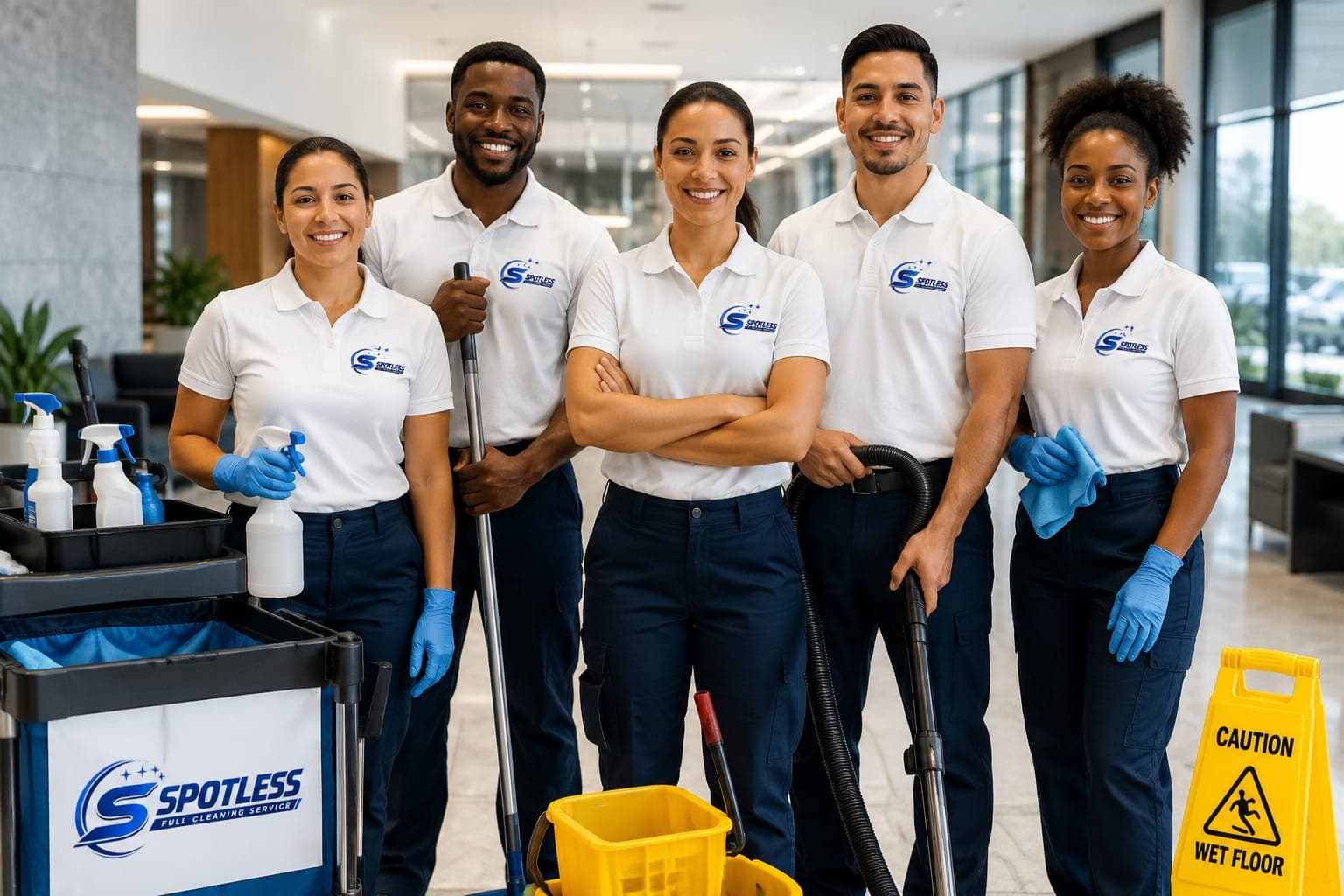 Spotless Full Cleaning Service professional team South Florida